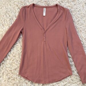 Athleta Dusty Rose Long Sleeve Top